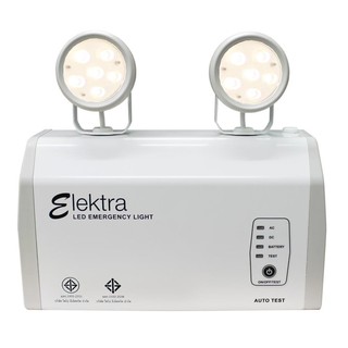 ไฟฉุกเฉิน ไฟฉุกเฉิน LED ELEKTRA E206W สีขาว ไฟฉาย ไฟฉุกเฉิน งานระบบไฟฟ้า EMERGENCY LIGHT LED ELEKTRA E206W WHITE