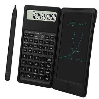 Foldable Calculator &amp; 6 Inch LCD Writing Tablet Digital Drawing Pad 12 Digits Display with Stylus Pen Erase Button L