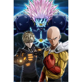 โปสเตอร์ วันพันช์แมน One Punch Man ไซตามะ การ์ตูน ญี่ปุ่น Poster ของขวัญ โปสเตอร์การ์ตูน Japan Anime OnePunchMan