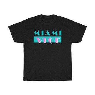 เสื้อยืดผู้ชายเสื้อยืดลําลอง แขนสั้น พิมพ์ลาย Miami Vice Retro Action TV Show ใส่สบาย คุณภาพสูง แฟชั่นสําหรับผู้ชาย ไซซ์