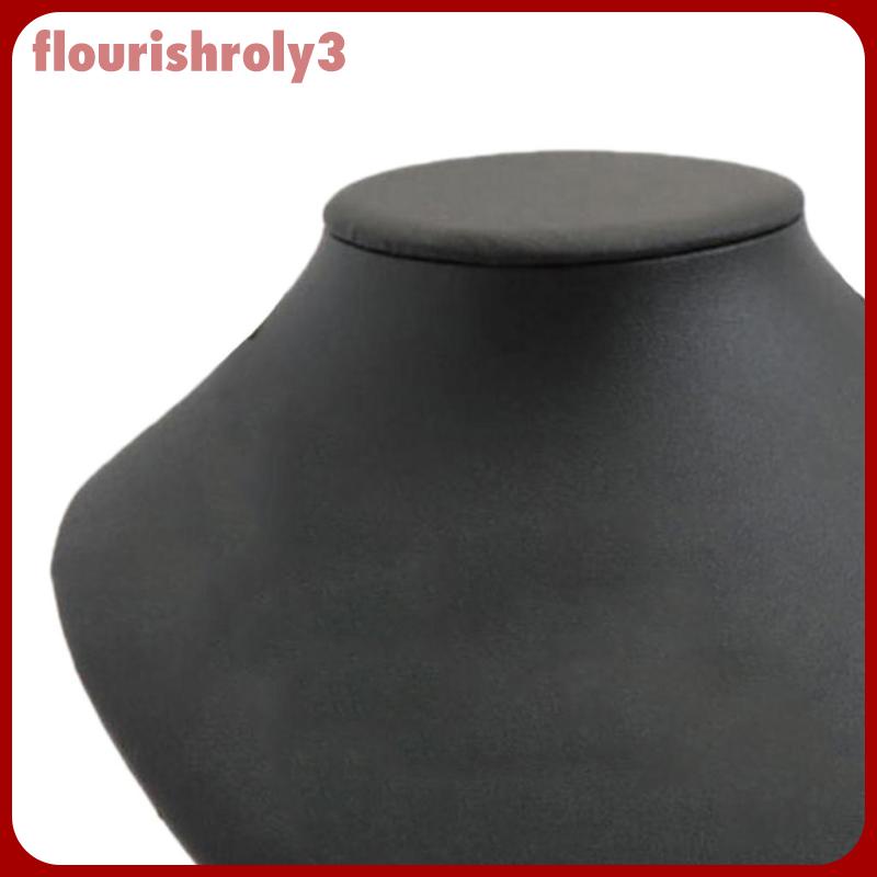 flourishroly3-หุ่นโชว์เครื่องประดับ-สร้อยคอ-สีดํา-36x24-ซม