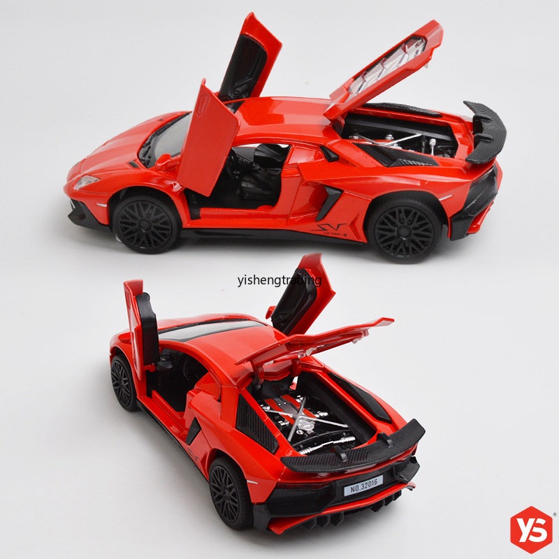 ภาพสินค้าโมเดลรถยนต์ แบบเหล็ก รุ่น Lamborghini-i LP750-4 Aventador ขนาด 1:32 จากร้าน yishengtrading.th บน Shopee ภาพที่ 3