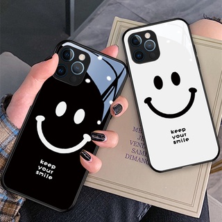 เคสโทรศัพท์มือถือแบบแก้วแข็ง ลายการ์ตูนหน้ายิ้ม สําหรับ Huawei Nova 8 5T 7 5 6 se 5i pro 7i 3 3i 3e 4e 4 8 se 6 7 pro