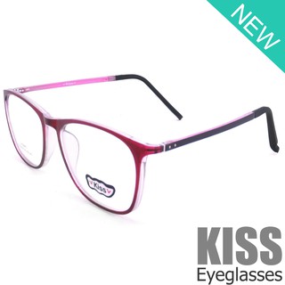 Korea แว่นตาแฟชั่น รุ่น KISS DS 9006 C-18 วัสดุ Plastic เบาและยืดหยุนได้(สำหรับตัดเลนส์)