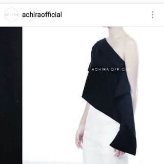 one shoulder top by achira