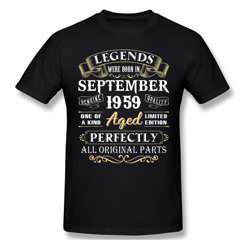ขายดีเสื้อยืดแขนสั้น-ผ้าฝ้าย-พิมพ์ลาย-legends-were-born-in-september-1959-สําหรับผู้ชายs-5xl