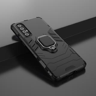 เคสโทรศัพท์มือถือ PC แบบแข็ง ป้องกันกระแทก พร้อมแหวนนิ้ว สําหรับ OPPO Reno 3 Pro Reno3