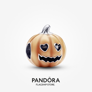 Pandora เครื่องรางเรืองแสงในที่มืด รูปฟักทองผี สําหรับผู้หญิง p804