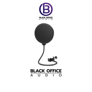 BOA Pop Screen ตัวกันลมสำหรับไมโครโฟน แข็งแรง คุณภาพดี ทำความสะอาดง่าย (BlackOfficeAudio)