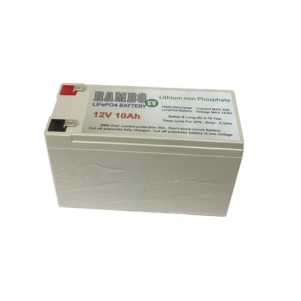 แอมป์เต็มแท้-lifepo4-12v-10ah-สำหรับเครื่องสำรองไฟ-ups-ไฟฉุกเฉิน-จักรยานไฟฟ้า-เครื่องมือเกษตร