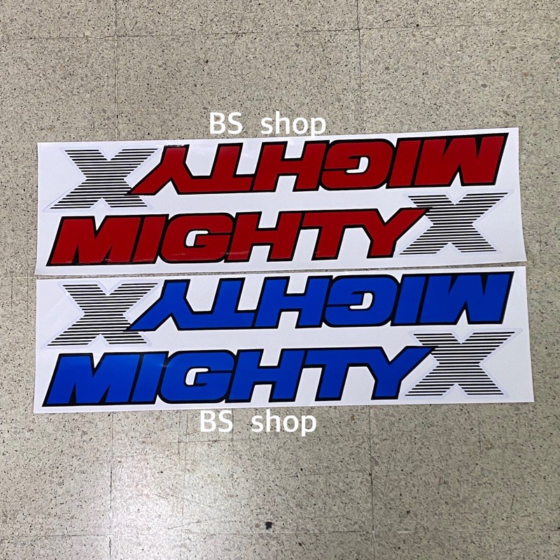 สติ๊กเกอร์-mighty-x-ติดข้างท้ายกระบะ-โตโยต้า-ไมตี้-ปี-1992-ราคาต่อชุด-มี-2-ชิ้น