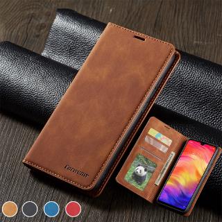 เคสโทรศัพท์หนังฝาพับพร้อมช่องใส่บัตรสําหรับ Xiaomi Redmi Note 7 8 9 Pro Max Etui