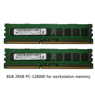 ไมครอน RAM DDR3 8GB 1600MHz หน่วยความจำเวิร์กสเตชัน 1.5V 240Pin 8GB 2Rx8 PC3-12800E ECC UDIMM ECC Unbuffered Memory
