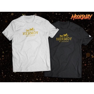 Hookway เสื้อยืดคอกลมแขนสั้นพิมพ์ลาย Hermoy ผ้าคอตต้อน100% Parody T-Shirt