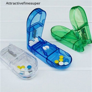 &lt;AFS&gt; Fashion Pill Cutter Splitter Half Storage Compartment Box Medicine Tablet Holder .