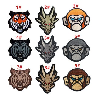 3D Monkey Tiger Dragon Pattern Military Army Embroidery  Sew Patch