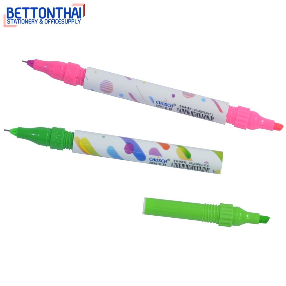 chosch-diy-002-gel-pen-ชุดปากกาเจล-ไฮไลท์-ตัวแท่งเป็นเกลียวหมุนเปลี่ยนได้-คละสี-ปากกา-ปากกาเจล-ปากกาเจลสี-ปากกาไฮไลท์