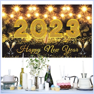 Happy New Year Party แบนเนอร์ สําหรับตกแต่งพื้นหลัง 2023