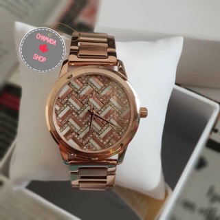 🍃 Michael Kors Hartman Crystallized Rose Gold Watch MK3592 เรือน