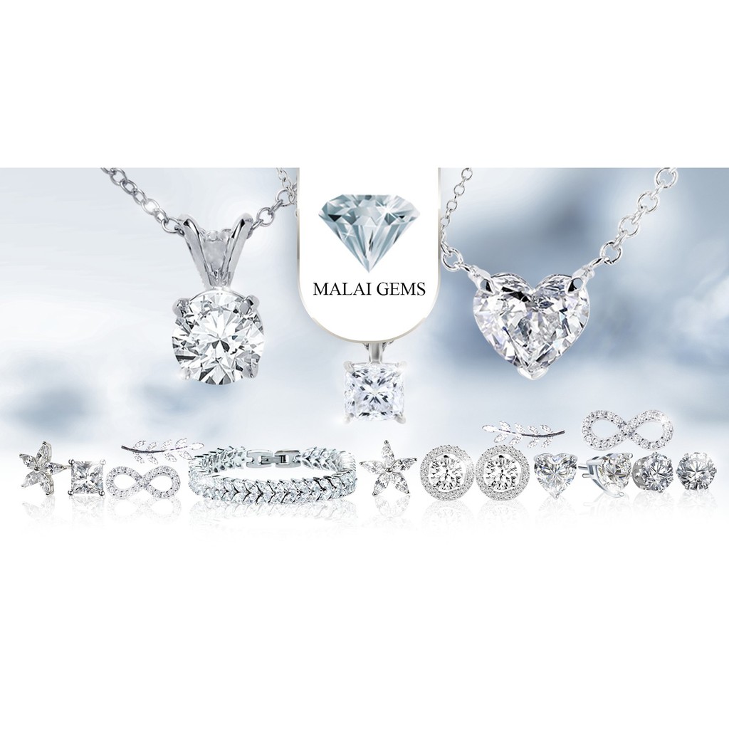 ภาพสินค้าMalai Gems ต่างหูระย้าเพชรกลม5เม็ด เพชรสวิส เงินแท้ silver 92.5% รับประกันเพชร 10 ปีเต็ม เคลือบทองคำขาว จากร้าน malaigems_official บน Shopee ภาพที่ 6