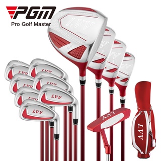 ชุดไม้กอล์ฟครบชุดผู้หญิง สีแดง PGM ก้าน Graphite (LTG037) Fullset Women Drive Golf Clubs With Golf Bag