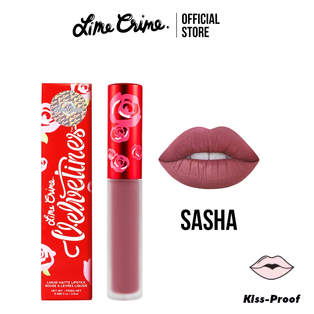 ราคาและรีวิว(Lot ผลิต 10/22) Lime Crime Velvetines สี Sasha ลิปเนื้อแมท By Lime Crime Thailand