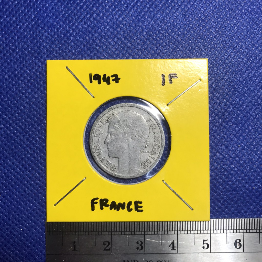 เหรียญเก่า-14322-1947-ฝรั่งเศส-1-ฟรัง-เหรียญต่างประเทศ-หายาก-น่าสะสม