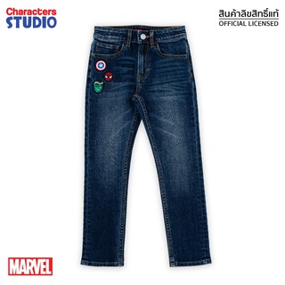 Marvel Boy Jeans Pants Slim Fit - กางเกงยีนส์มาร์เวลเด็กผู้ชายขายาว ปักลายรวมฮีโร่มาร์เวล