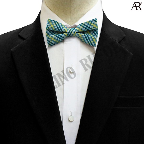 angelino-rufolo-bow-tie-ผ้าไหมทอผสมคอตตอนคุณภาพเยี่ยม-โบว์หูกระต่ายผู้ชาย-ดีไซน์-checkered-สีกรมท่า-เลือดหมู-มิ้นต์-ดำ
