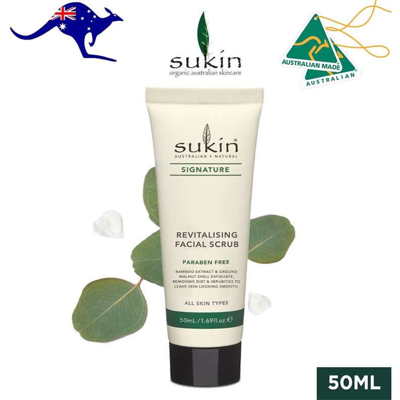 sukin-signature-revitalising-facial-scrub-50ml-โฟมล้างหน้า-แบบสครับ-สูตรต้นตำหรับ-แท้100-จากออสเตรเลีย