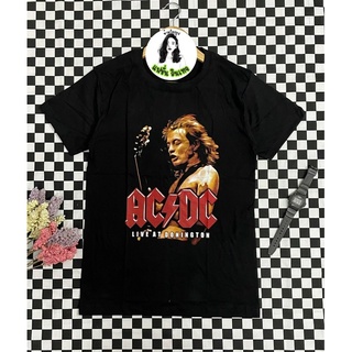 เสื้อยืดวินเทจ AC DC แฟชั่นยุค90 ราคาถูก