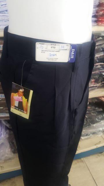 ภาพสินค้ากางเกงทำงาน สีดำ-กรม เอว 28-50 กางเกงสแลคชาย กางเกงทรงสุภาพ กางเกงนักศึกษา จากร้าน fabricwarehouse บน Shopee ภาพที่ 3
