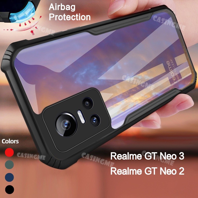 ภาพหน้าปกสินค้าเคสป้องกันโทรศัพท์มือถือ แบบใส กันกระแทก สําหรับ Realme GT Neo 3 GT Neo3 3T Neo 2 Pro 3 4G 5G จากร้าน casingme.th บน Shopee