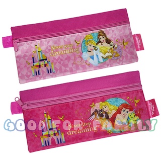 สินค้า กล่องดินสอ  Princess ซองใส่ดินสอ ทรงแบน เครื่องเขียน Ariel Aurora Belle Cinderella Jasmine Rapunzel SnowWhite สีชมพู