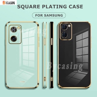 เคสโทรศัพท์มือถือ ยางนิ่ม ทรงสี่เหลี่ยม 6D หรูหรา สําหรับ Samsung A52s A32 A72 A22 A21S A12 A31 A20S A02S A50 A11 M12 BY