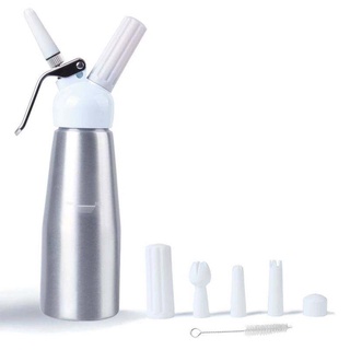 Cream Whipper Stainless Set เซ็ทกระป๋องครีม  ขวดทำวิปปิ้งครีม 500 ml แก้วช็อต กระบอกวิปครีม ขวดทำโฟมวิปครีม