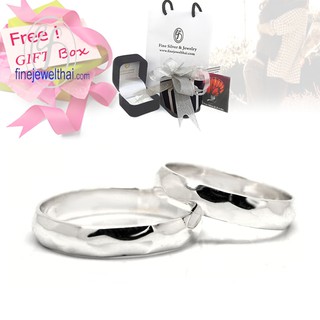 Finejewelthai-แหวนคู่-แหวนเงินแท้-แหวนหมั้น-แหวนแต่งงาน-Couple-Silver-Ring - Gift_set89