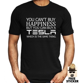 [S-5XL] 【Boutique Selection】gildan เสื้อยืด ผ้าฝ้าย 100% พิมพ์ลาย Tesla Cant Buy Happiness Funny Men Elon Musk Car ของขว