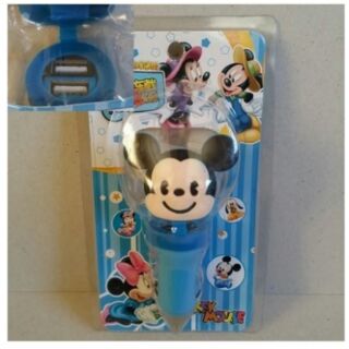 ที่ชาร์ตแบต บนรถ ผ่านสาย USB ลาย มิกกี้เม้าส์ Mickey mouse ชาร์ตได้ 2 เครื่อง มี 2 port usb ให้ค่ะ