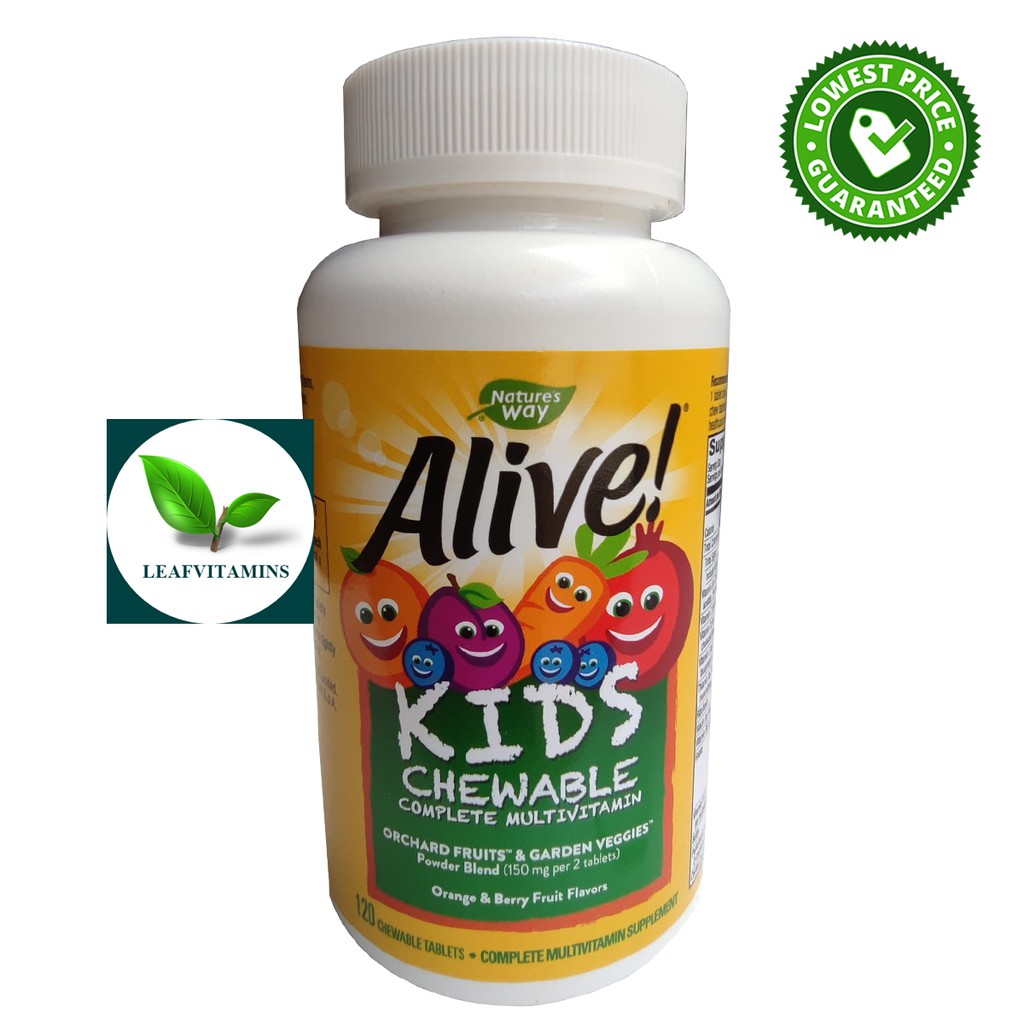 Nature's Way Alive! Children's Chewable MultiVitamin Orange Berry