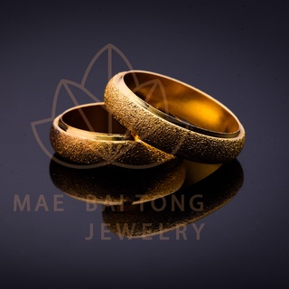 สินค้า แหวนทอง แหวนยิงทรายตัดขอบ ชุบด้วยทองแท้ 100% คุณภาพส่งออก โดยช่างฝีมือเยาวราช