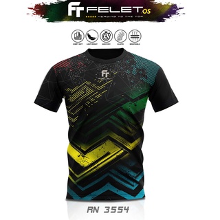 Felet RN-3554 เสื้อเชิ้ตแบดมินตัน กราฟฟิค สําหรับผู้ชาย และผู้หญิง