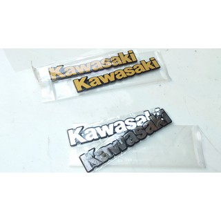 ตัวหนังสือ โลโก้ ข้างถังน้ำมัน Kawasaki สีทอง สีเงิน