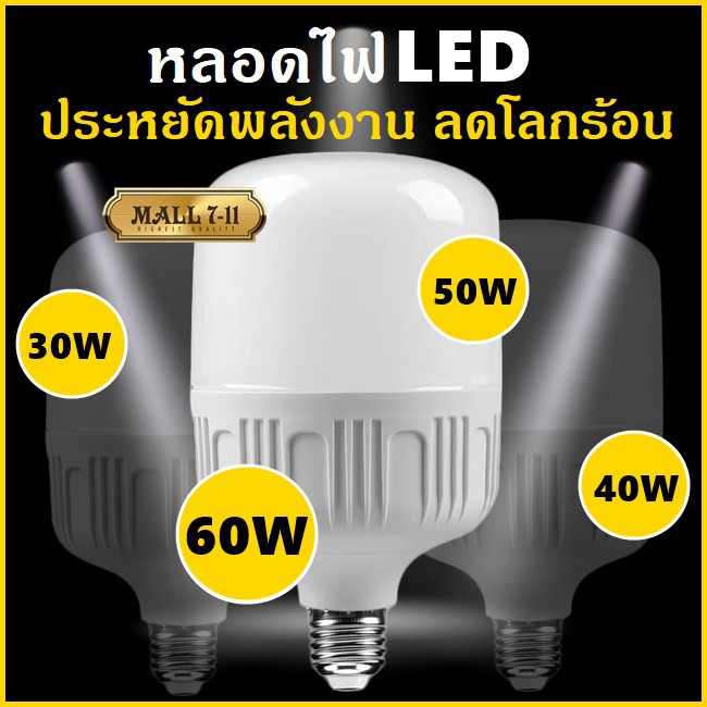 ภาพหน้าปกสินค้าหลอดไฟ ไฟLED ทรงกระบอก สีขาว ขั้ว E27 หลอด LED Bulb LightWatts จากร้าน uxian711 บน Shopee