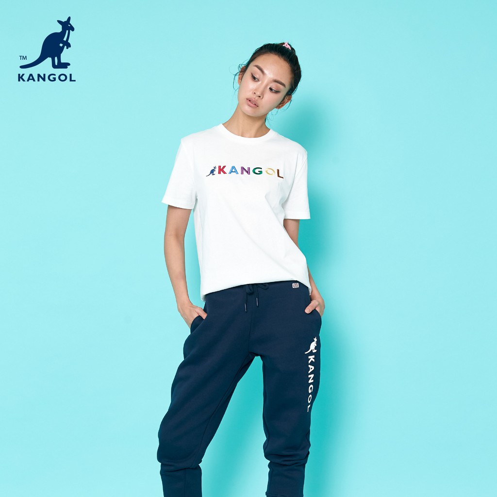 kangol-t-shirt-เสื้อยืดปักลายอักษร-kangol-สีขาว-เทา-ดำ-ครีม-ผู้หญิง-unisex-60211012
