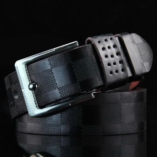 FIN 1  เข็มขัดผู้ชาย เข็มขัดหนัง เข็มขัดหนังแท้  Man Fashion Leather Belt Mens belts Genuine leather belt No. 1572