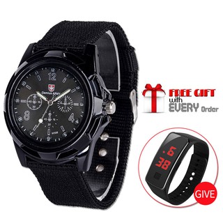 สินค้า 【พร้อมนาฬิกา LED ฟรี】นาฬิกาข้อมือผู้ชาย Watch Men Sport Analog นาฬิกาข้อมือ ธุรกิจ นาฬิกาข้อมือผู้ชายนาฬิกาผู้ชาย