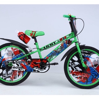 Super Sale จักรยาน 20 นิ้ว ทรง BMX แถมกระดิ่ง กระบอกน้ำ มีบังซี่ลวด สีสันสะดุดตา รูปทรงทันสมัย เก็บเงินปลายทางได้