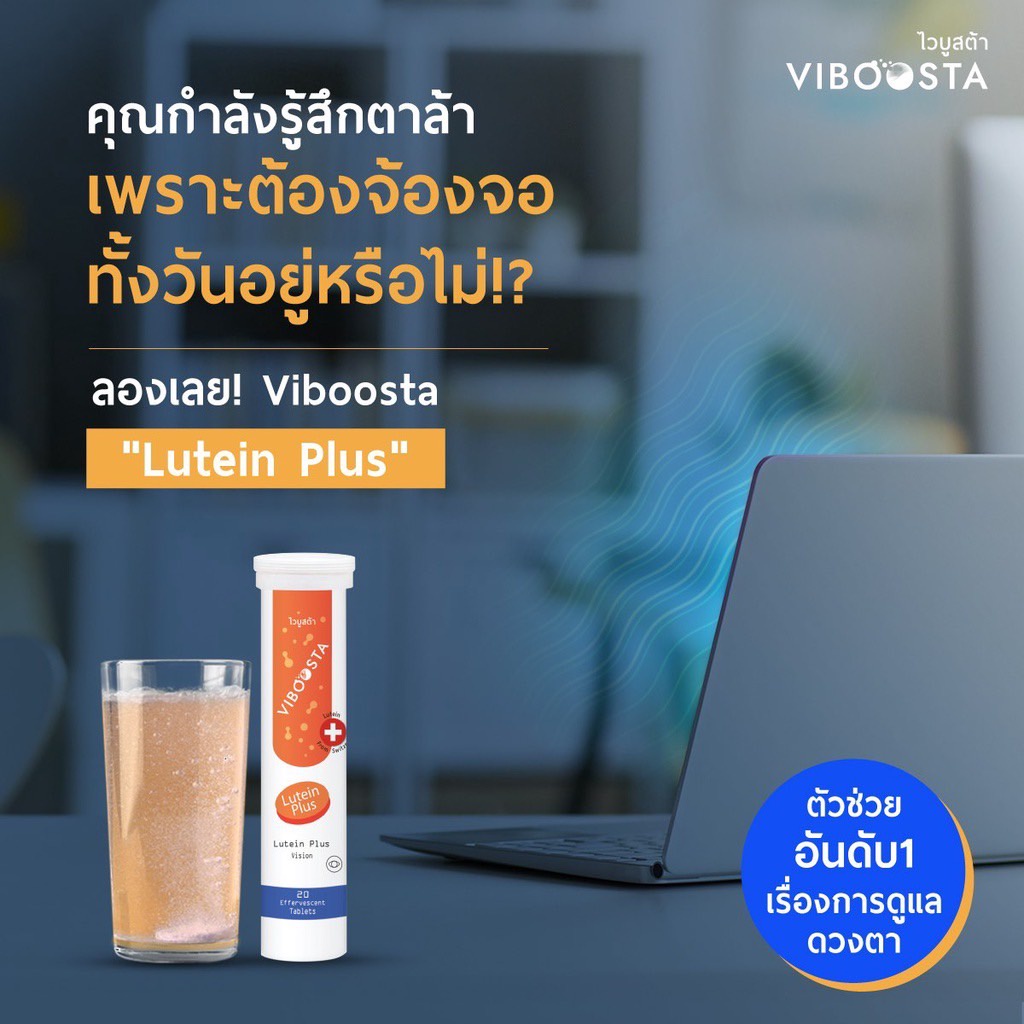 ภาพสินค้าViboosta ไวบูสต้า  วิตามินเม็ดฟู่บำรุงสายตา สูตร Lutein Plus จากร้าน kamjitsopin บน Shopee ภาพที่ 2