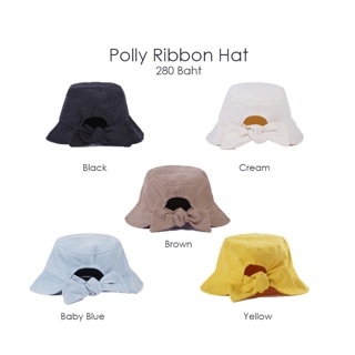 Polly ribbon hat หมวกผ้าโบว์หลัง